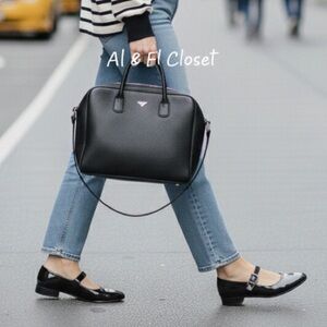 Zodiac Indira Black Vegan Patent Mary Jane Women’s Flats Size 9.5M – New In Box